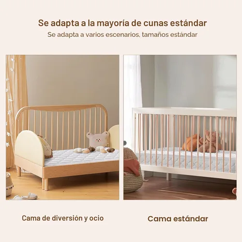 Miniatura 7 de Colchón para cuna y colchón para niños pequeños de 52 x 27.6 x 5 pulgadas, 100% tela de punto, absorbe la humedad y es transpirable, se adapta a