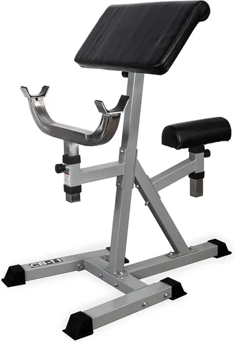Valor Fitness Banco de rizos Preacher – Máquinas de rizar ajustables para sentarse o pararse para la parte superior del cuerpo, gimnasio en casa,