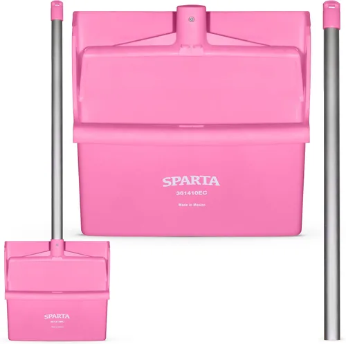 Miniatura 2 de SPARTA - Recogedor vertical con mango de aluminio, borde dentado para peinar escobas, bloqueo de yugo seguro con orificio para colgar de fácil