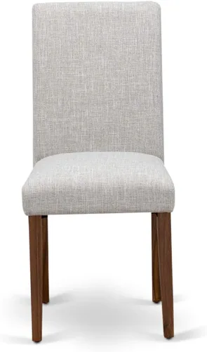 Miniatura 9 de East West Furniture F3AB5-N35 - Juego de mesa de comedor de 5 piezas, incluye una mesa de cocina redonda con pedestal y 4 sillas de comedor Parsons