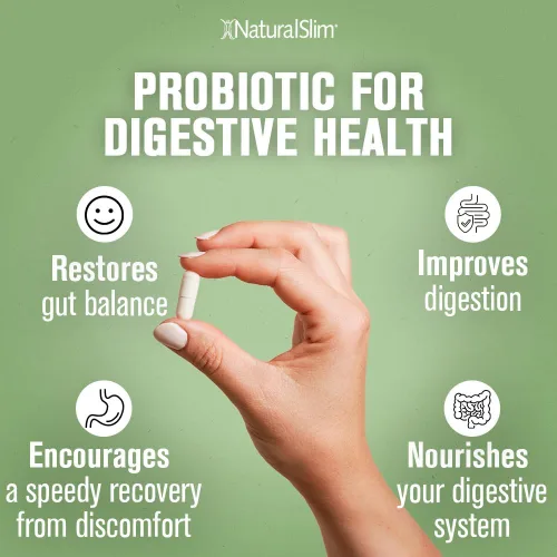 Miniatura 7 de NaturalSlim Good Flora - Probióticos para la salud digestiva, flora intestinal y apoyo inmunológico con probiótico Lactobacillus Acidophilus 7