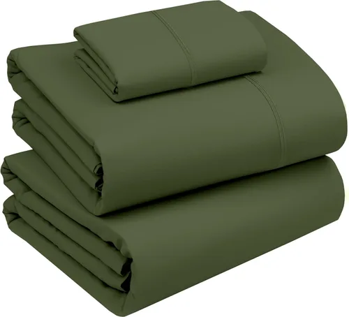 Miniatura 28 de RUVANTI Juego de sábanas divididas tamaño King de 100 % algodón para cama ajustable, 5 piezas, ropa de cama de tejido de percal suave y Guisante