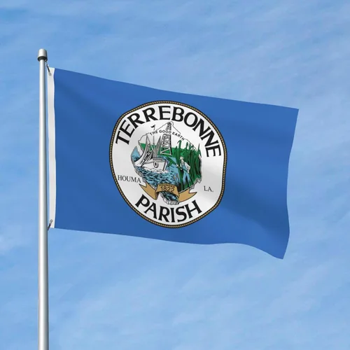 Miniatura 2 de Bandera de la parroquia de Terrebonne, bandera de Luisiana de 3 x 5 pies, banderas duraderas de doble cara para exteriores, banderas decorativas