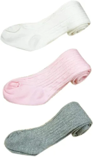 Miniatura 3 de Kaariss 3 pares de mallas de algodón para bebés y niñas pequeñas