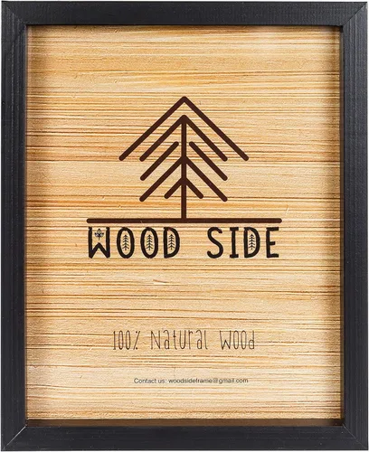 Miniatura 15 de Marcos de fotos de madera negra de 8 x 10 pulgadas, juego de 2 – 100% madera maciza ecológica natural con bordes gruesos para montaje en pared