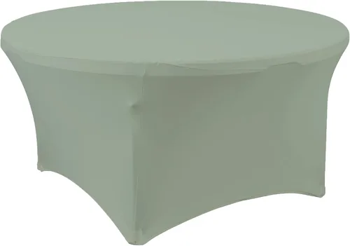 Miniatura 3 de Simply Elegant Mantel redondo ajustable de elastano Mantel para mesa de banquete, mantel de poliéster y elastano, para cumpleaños, quinceañera