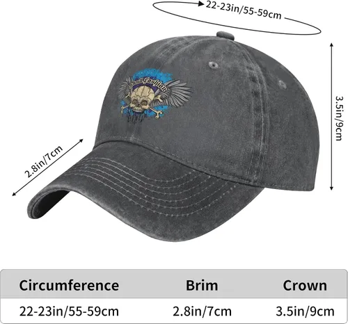 Miniatura 8 de Cowboy Hat Trendy Hats for Man and Women Djustable Four Season Outdoor Baseball Cap of Hell Skull with Angel Deep Heather