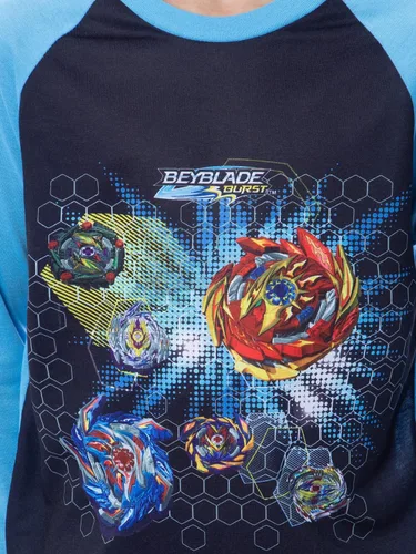 Miniatura 3 de INTIMO Beyblade Burst - Conjunto de pijama raglán para dormir con camiseta giratoria para niño