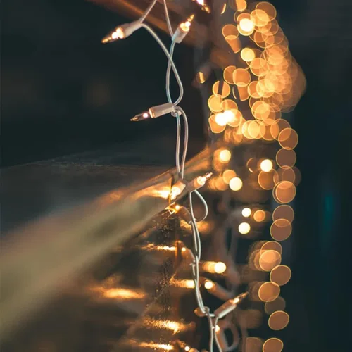 Miniatura 8 de Luces de Navidad, luces transparentes para exteriores, cable blanco, 150 luces de 120 V con certificación UL, incandescente, mini cadena de luces