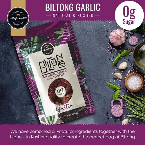 Miniatura 2 de Aufschnitt Biltong - Rebanadas de carne de res estilo sudafricano, secado al aire, sin azúcar, todos los ingredientes naturales, sin gluten