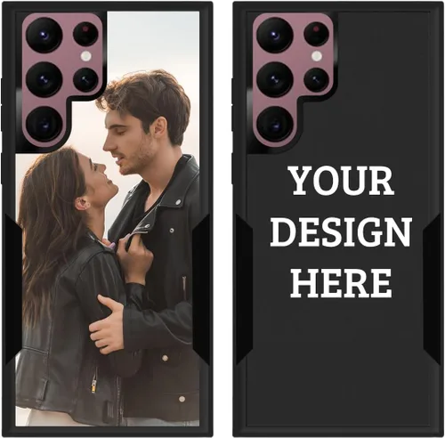 Funda protectora personalizada con foto para Samsung Galaxy S22 Ultra 5G, con imagen, texto, logotipo, [probada en caídas de grado militar], Estilo 1