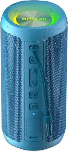 Ortizan Altavoz Bluetooth portátil inalámbrico, IPX7 impermeable, a prueba de polvo y a prueba de óxido, potente sonido de 24 W, graves mejorados,