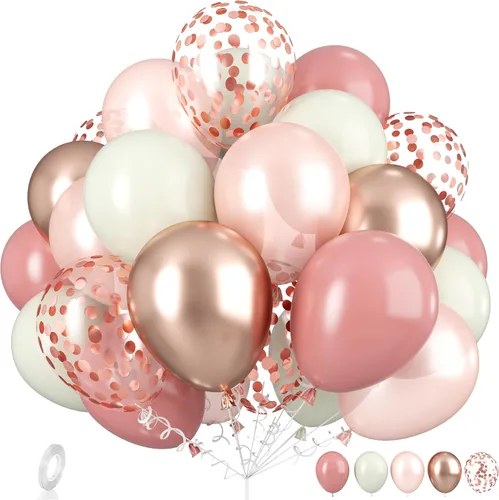 Miniatura 17 de Dagelar Globos de color negro, dorado y beige, 60 globos de arena negra dorada y blanca, globos de fiesta con confeti dorado metálico