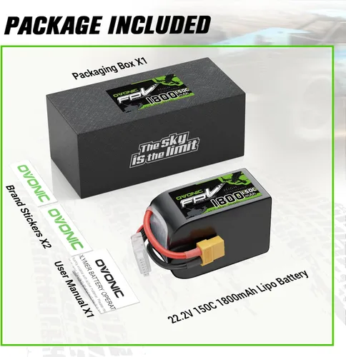 Miniatura 6 de OVONIC Batería Lipo de 22.2V 150C 1800mAh 6S