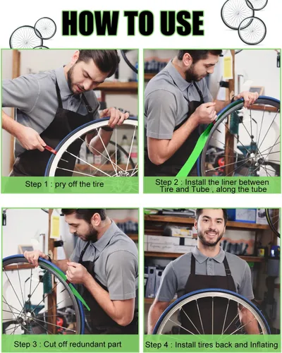 Miniatura 3 de Forro para neumático de bicicleta, protector contra pinchazos del tubo interior compatible con 12" 16" 18" 20" 24" 26" 27.5" 29" 29.0 in x 1.5 in
