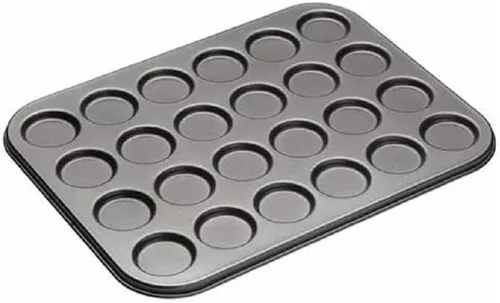 MasterClass KCMCHB82 - Bandeja para hornear macarrón/Whoopie Pie con PFOA antiadherente, 24 agujeros, acero al carbono de 0.039 in, 13.8 x 10.6 in,