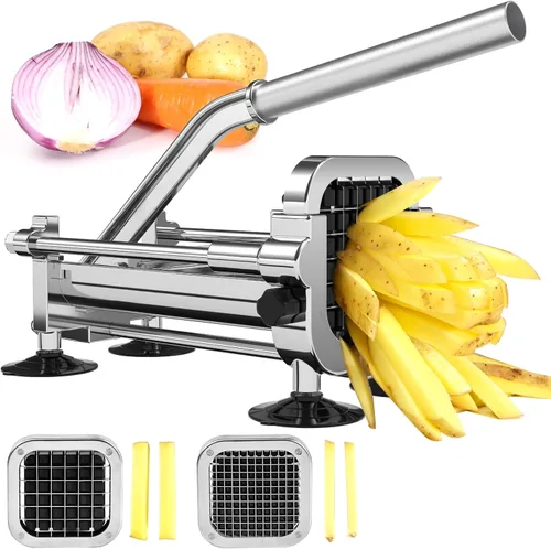 Miniatura 9 de Cortador de papas fritas, cortador de patatas con hoja de 1/2 pulgada