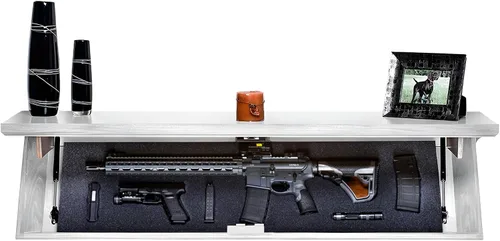 Miniatura 10 de Estante de ocultación Freedom 52R con puerta trampa y bloqueo RFID - Compartimento oculto seguro y seguro - 46" X 13.5" X 5" - Cereza