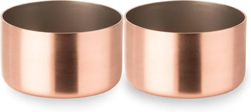 Mauviel M'Passion - Juego de moldes para soufflé de cobre y acero inoxidable de 2 piezas, fabricado en Francia