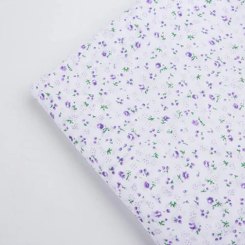 Miniatura 6 de 7 piezas de tela de algodón floral de 20.0 x 20.0 pulgadas, suministros para hacer máscaras, acolchado, retazos, tela de retazos, paquetes de Morado