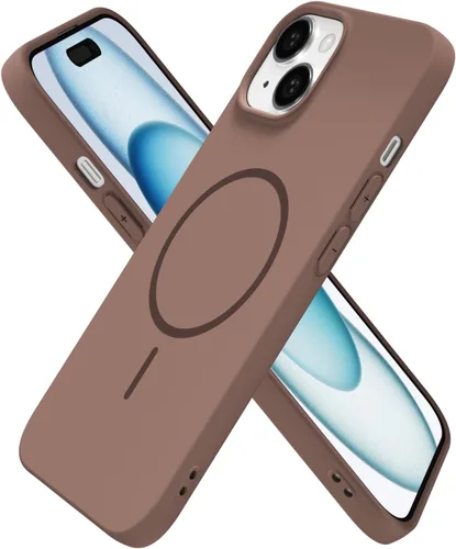 Miniatura 156 de oakxco Funda de silicona Mag Safe para iPhone 17 Pro Max, funda magnética delgada y fina compatible con carga inalámbrica MagSafe, bonita funda Negro