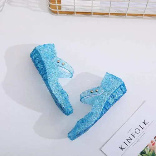Miniatura 6 de Amtidy - Zapatos bajos tipo princesa inspirados en disfraces de Frozen, Elsa y reina de nieve, para niñas, sandalias para cumpleaños