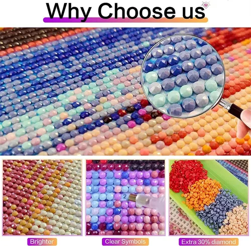 Miniatura 2 de Kits de pintura de diamantes 5D, nieve de invierno, arte de diamantes para pintar por números para adultos, 8 x 12 pulgadas, gran taladro completo