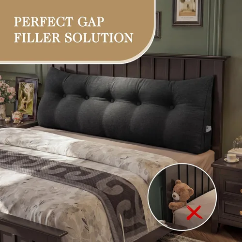 Miniatura 7 de Almohada de Cuña para Cabecero - Almohada Triangular para Cabecero de Cama, Almohada de Cuña para Descanso en la Cama, para Sentarse en la Cama