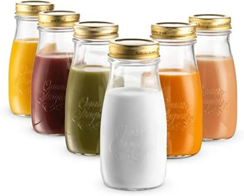Miniatura 11 de Bormioli Rocco Quattro Stagioni - Botella de leche de vidrio de 33.75 onzas / 1 litro con tapa hermética, ideal para botella de preparación