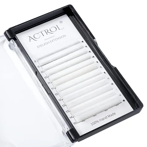 Extensiones de pestañas de colores Easy Fan de 0.07 a 0.59 pulgadas, mezcla de color blanco, rizo D, fácil de colocar 0.003 in, suministros de