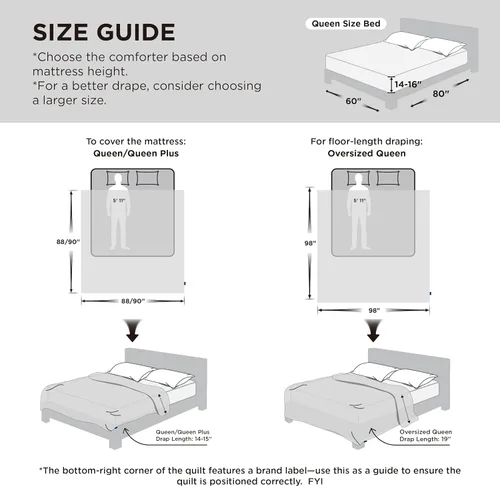 Miniatura 49 de Bedsure Relleno de edredón – Edredones acolchados tamaño King, edredón para todas las estaciones, ropa de cama alternativa de plumón suave, con 8