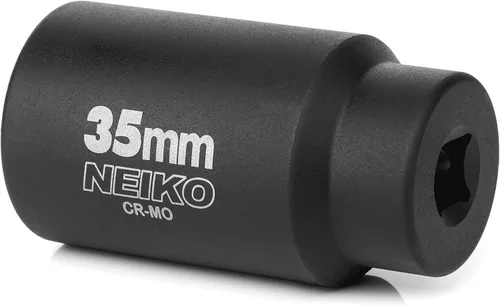 Miniatura 4 de NEIKO 02526A 35mm Enchufe 1/2" Accionamiento Juego de Enchufe de Impacto Profundo Enchufe de Eje y Tuerca de Eje 12 Puntos Cromo Molibdeno