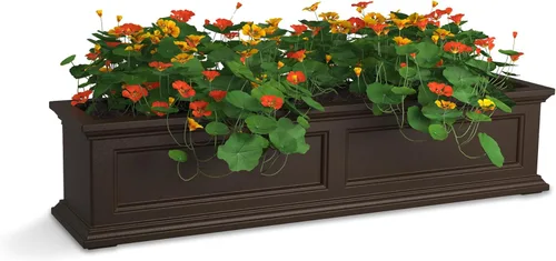 Miniatura 25 de Mayne Fairfield - Maceta con ventana de 2 pies, con riego automático, resistente a la intemperie para flores, diseño duradero para uso en Negro