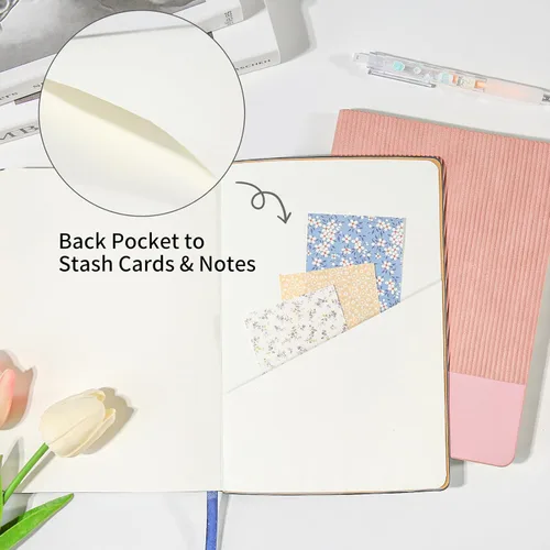 Miniatura 5 de Cuaderno rayado para el trabajo, cuaderno de notas con rayas universitarias, 5.79"x8.27" pulgadas, tamaño A5, cuero PU, para uso diario, 216 páginas