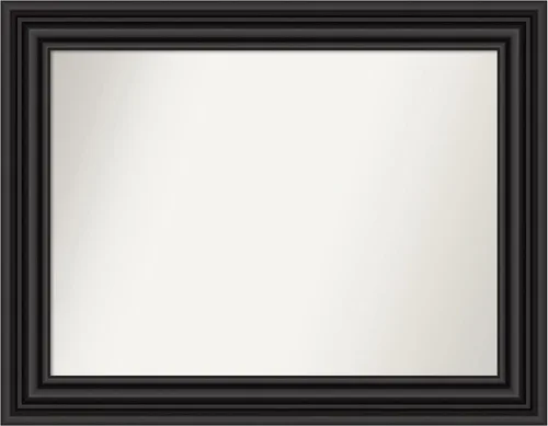 Miniatura 359 de Amanti Art Espejo personalizado, espejo de baño negro puente, espejo de pared o espejo de tocador de baño sobre el fregadero (26 x 26 pulgadas)