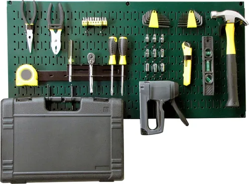 Miniatura 16 de Wall Control Sistema modular de organizador de herramientas de tablero perforado, unidad de almacenamiento de herramientas de metal montado
