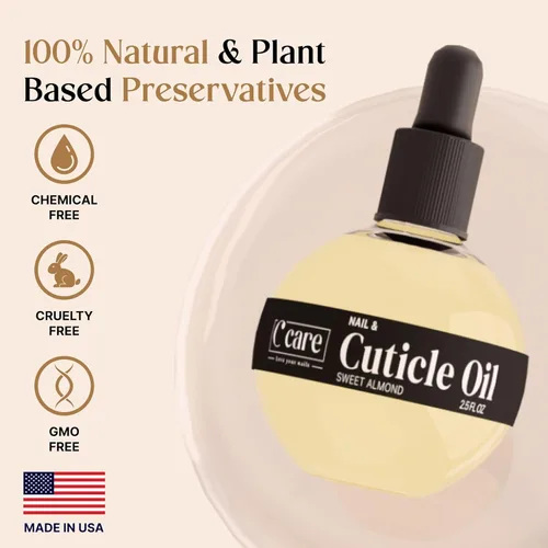 Miniatura 8 de C CARE Aceite de cutícula de almendras dulces para uñas – Repara cutículas durante la noche – Hidrata y fortalece las uñas y cutículas – Gotero