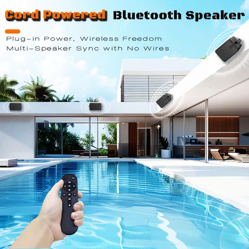 Miniatura 2 de Altavoces Bluetooth para exteriores alimentados por CA de 400 W Sincronización inalámbrica más de 100 altavoces Soporte de pared impermeable
