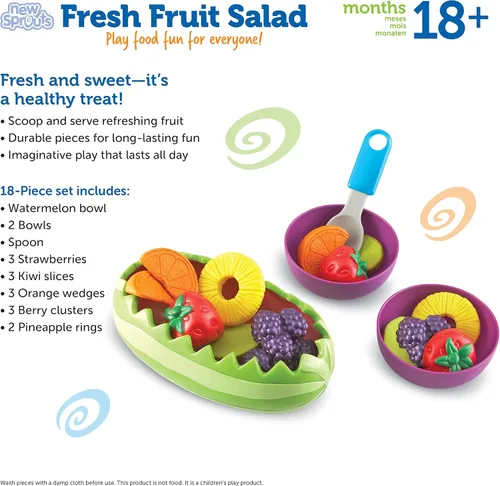 Miniatura 6 de Recursos de aprendizaje, nuevos brotes de fruta fresca, juego para ensalada