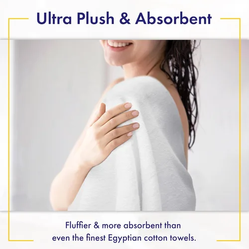 Miniatura 3 de Alusa Home - Toallas de baño ultra suaves y afelpadas de viscosa de bambú - 700 g/m² Paquete de 2 - Extra grande 70x35 pulgadas - Super absorbente
