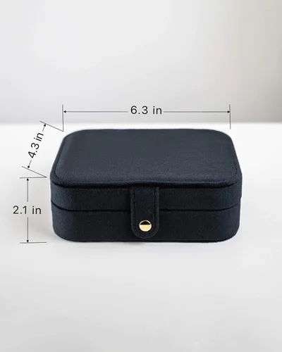 Miniatura 5 de Benevolence LA - Joyero de viaje Almacenamiento y organizador de joyas Joyero para mujer Organizador de anillos, collares y aretes con espejo
