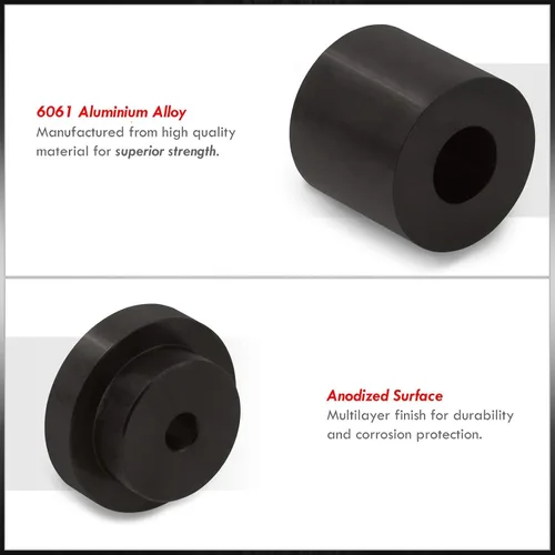 Miniatura 2 de AJP Distributors 6 unids aluminio sólido diferencial diferencial diferencial montaje buje kit negro compatible/reemplazo para 350Z Z33 Fairlady Z