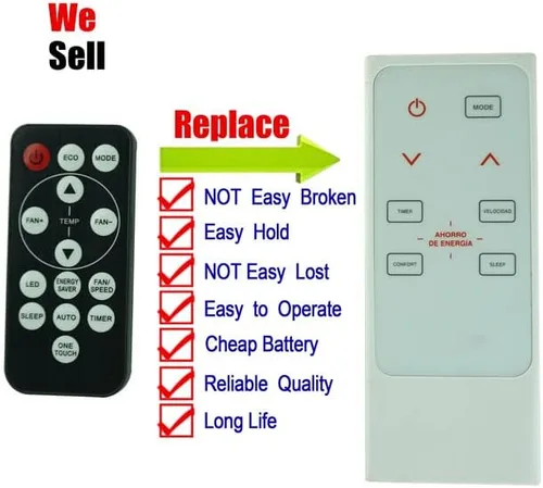Miniatura 2 de Control remoto para aire acondicionado portátil Arctic King RG15A4 (B)/E WWK05CR91N-B RG15A (B)/E AKW08CR81B AKW06CR81B AKW12CR81B AKW10CR81B
