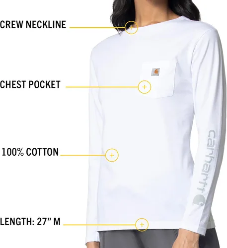 Miniatura 3 de Carhartt Camiseta con cuello redondo y bolsillo para mujer