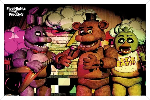 Miniatura 11 de Trends International Five Nights at Freddy's - Póster de pared de banda, 14.725 x 22.375 pulgadas, versión enmarcada de madera de granero