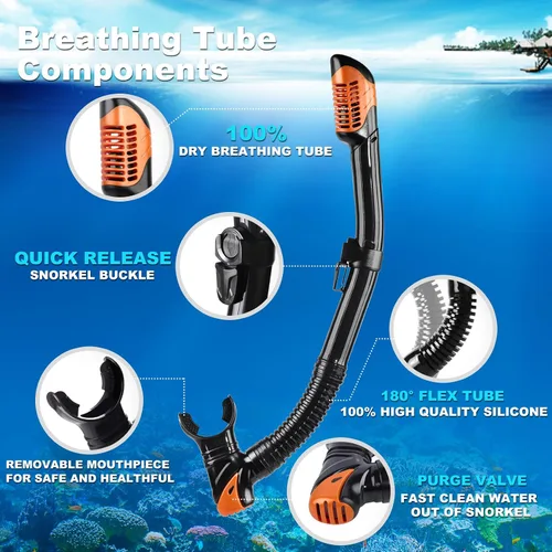 Miniatura 6 de Máscara de buceo Pano 3 para adultos, máscara de esnórquel de vidrio templado, máscara de natación antivaho sin fugas, gafas de natación