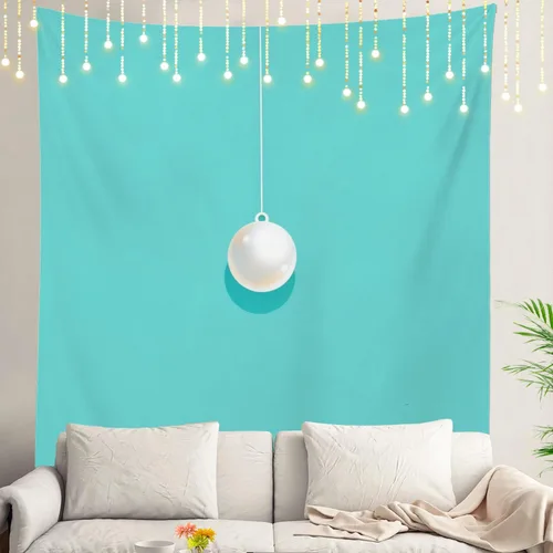 Miniatura 101 de Shrahala Tapiz de pared azul brillante, acuarela azul degradado para colgar en la pared, tapiz grande decorativo de fibra de poliéster, dobladillo