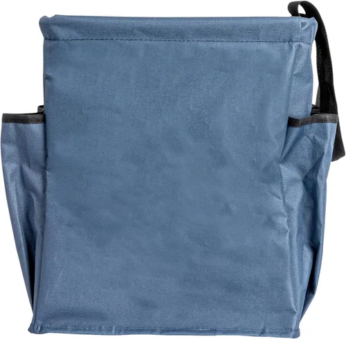 Miniatura 5 de Household Essentials Krush Bolsa multiusos de lona con bolsillos, bolsa reutilizable para comestibles, color azul con ribete negro