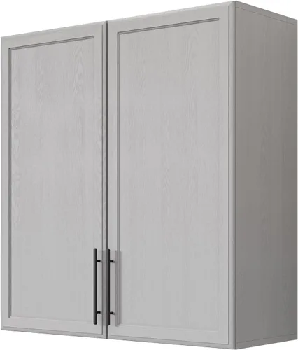 Furnaza Armario de Pared para Lavandería de 30" de Ancho con Estante Ajustable, Armarios de Cocina Montados en la Pared con Dos Puertas Shaker,