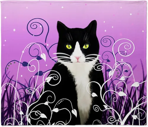 Miniatura 6 de CafePress Cat 571 - Manta de forro polar súper suave, 60 x 50 pulgadas